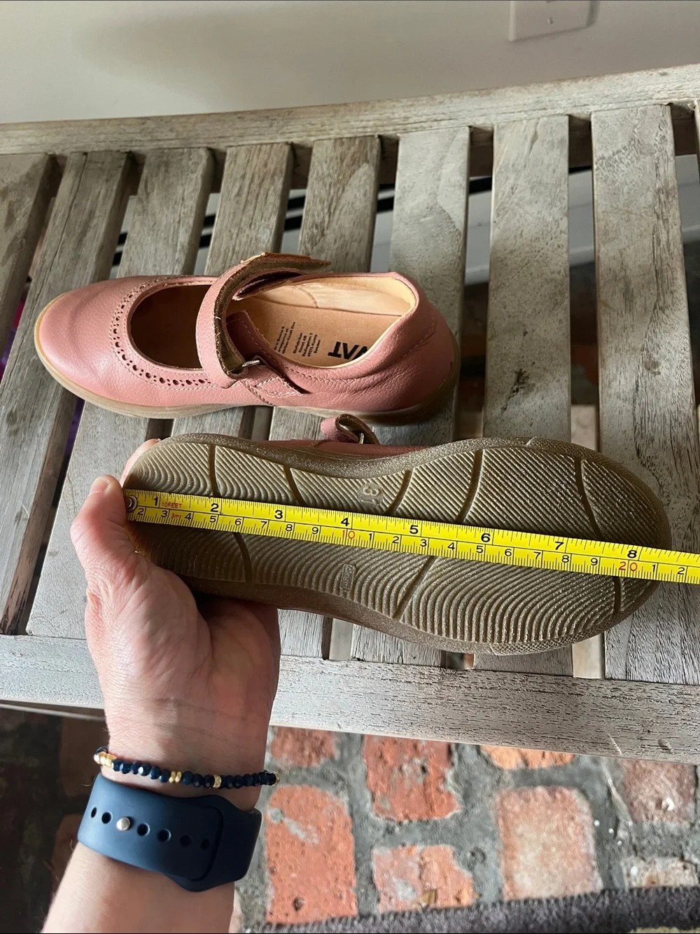 Kavat Pink Leather Mary Jane Shoes EU 31 Swedish Minimalist Kids Flats